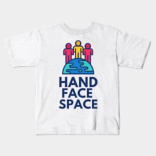 Hand Face Space By Boris Kids T-Shirt